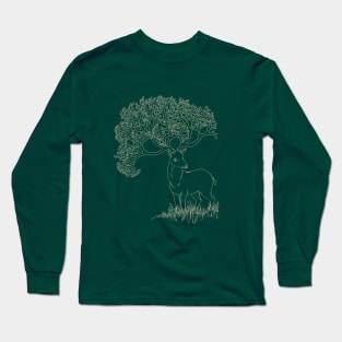 Fractal Point Buck Long Sleeve T-Shirt